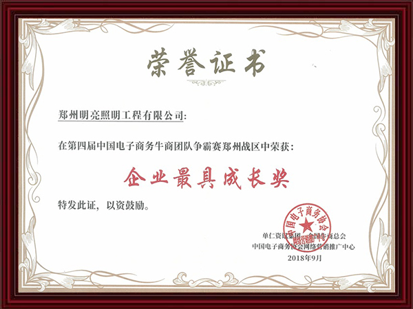 企業最具成長獎